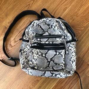 Ash Danica Large Snakeskin Leather Backpack